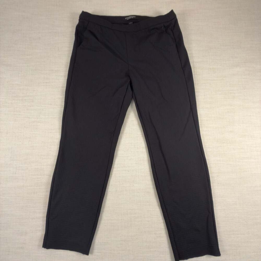 Liverpool Los Angeles Black Textured Pull-On Pants Size 30/10